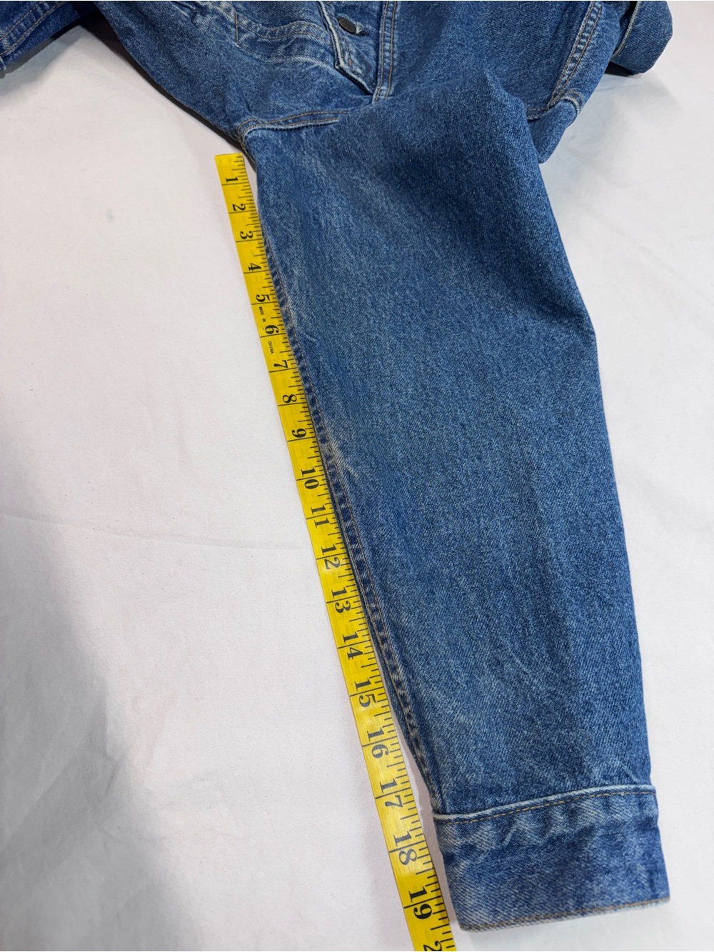 Vintage 80s Levi’s Type 3 Men’s Dark Wash Denim Jacket USA Made, Size 42 - Picture 8 of 10